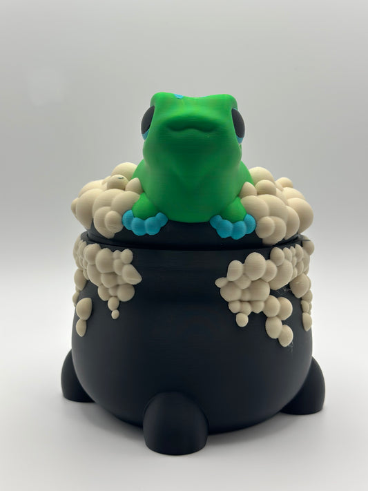 Large Frog Cauldron Trinket Jar