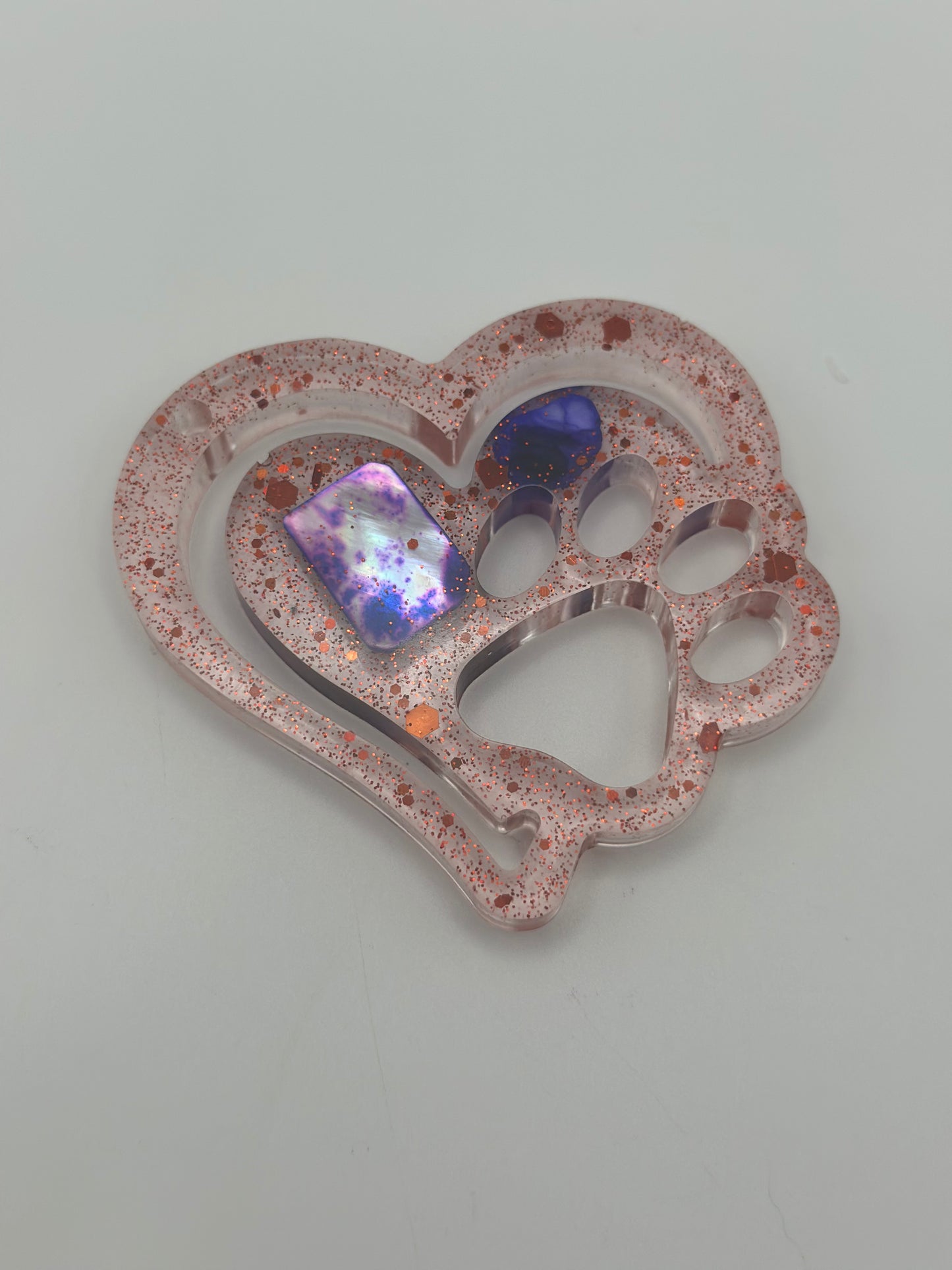 Double Heart with Paw