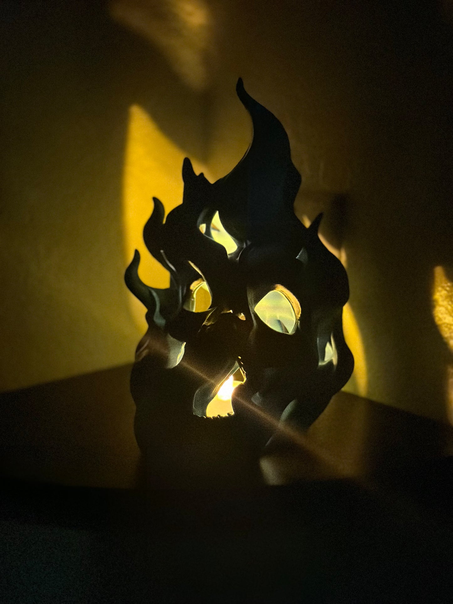 Bonefire Candle Holder with LED Candle