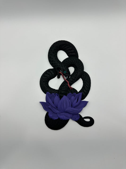 Lotus Snake Wall Art
