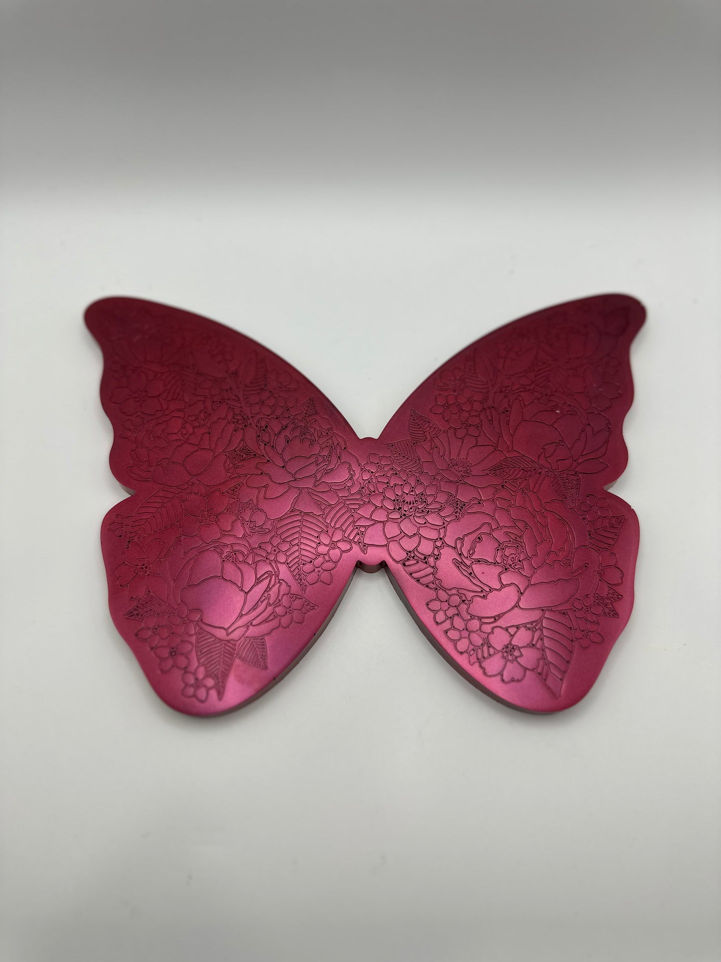 Butterfly with Embossed Flowers