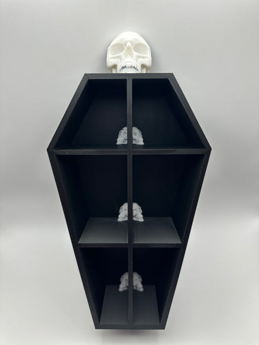 Coffin Shelf with Skulls