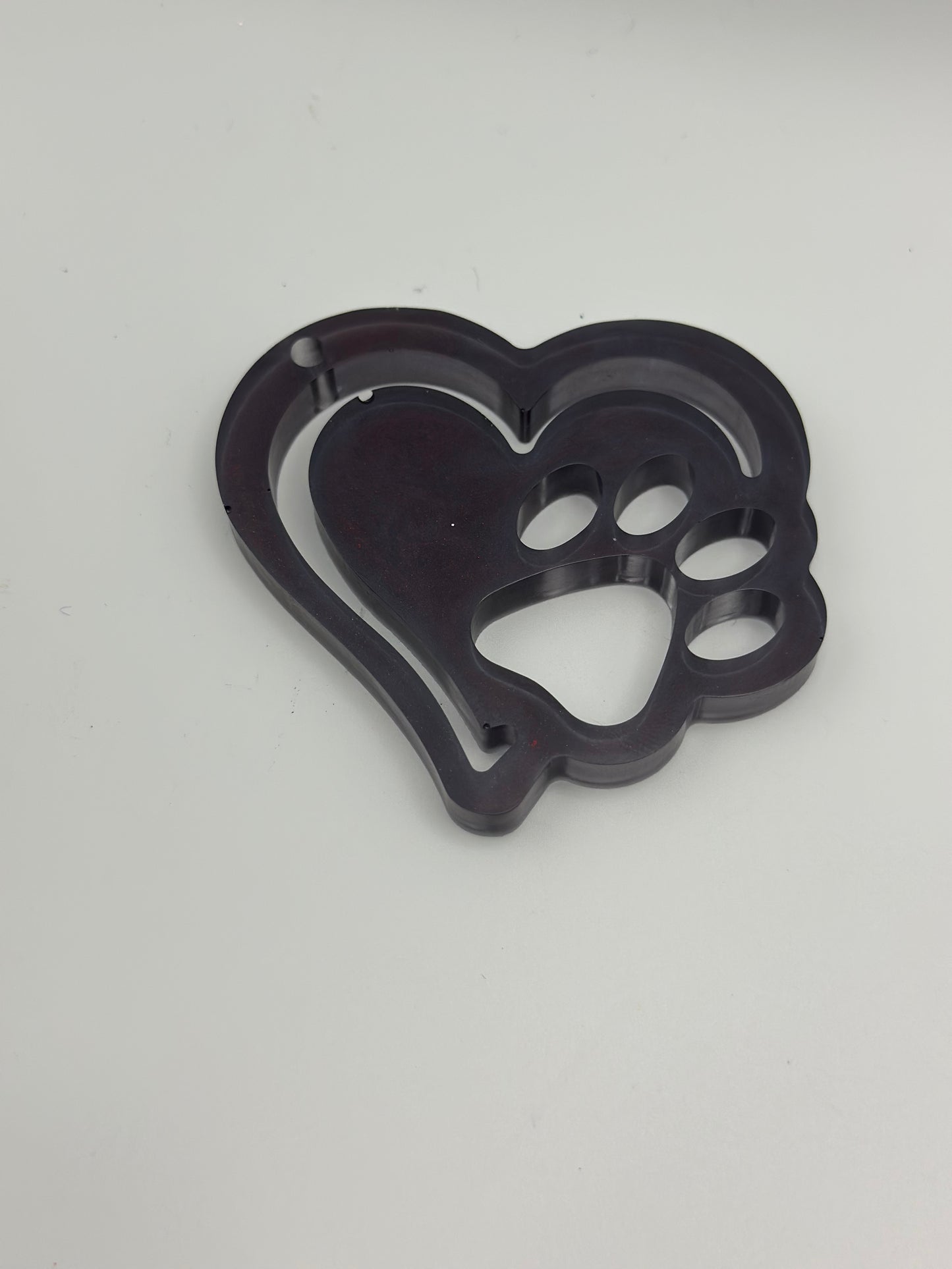 Double Heart with Paw