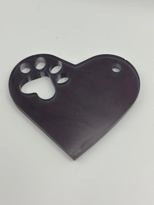 Heart with Paw Cutout